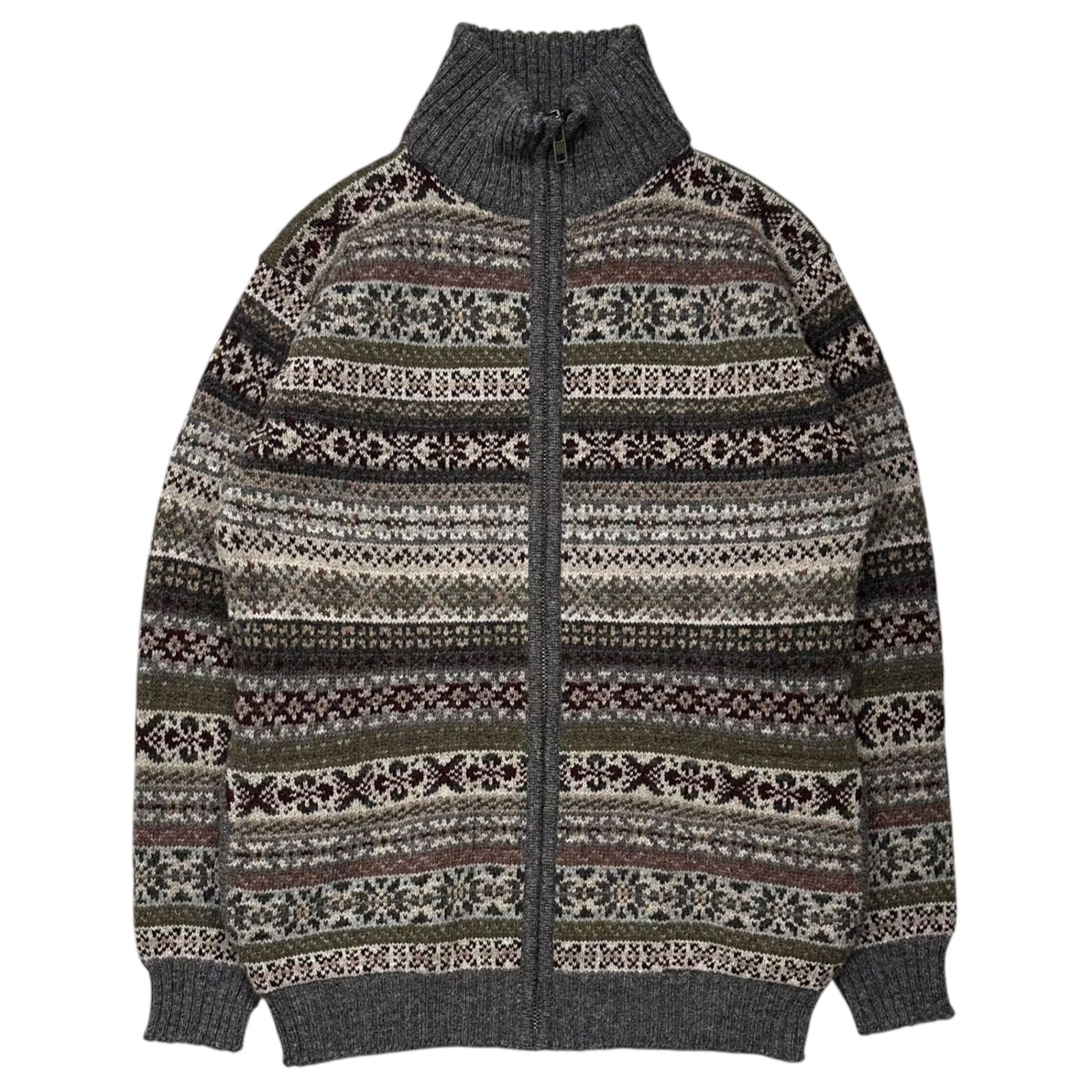 jamieson's(ジャミーソンズ) 90's~00's Nordic pattern full-zip knit