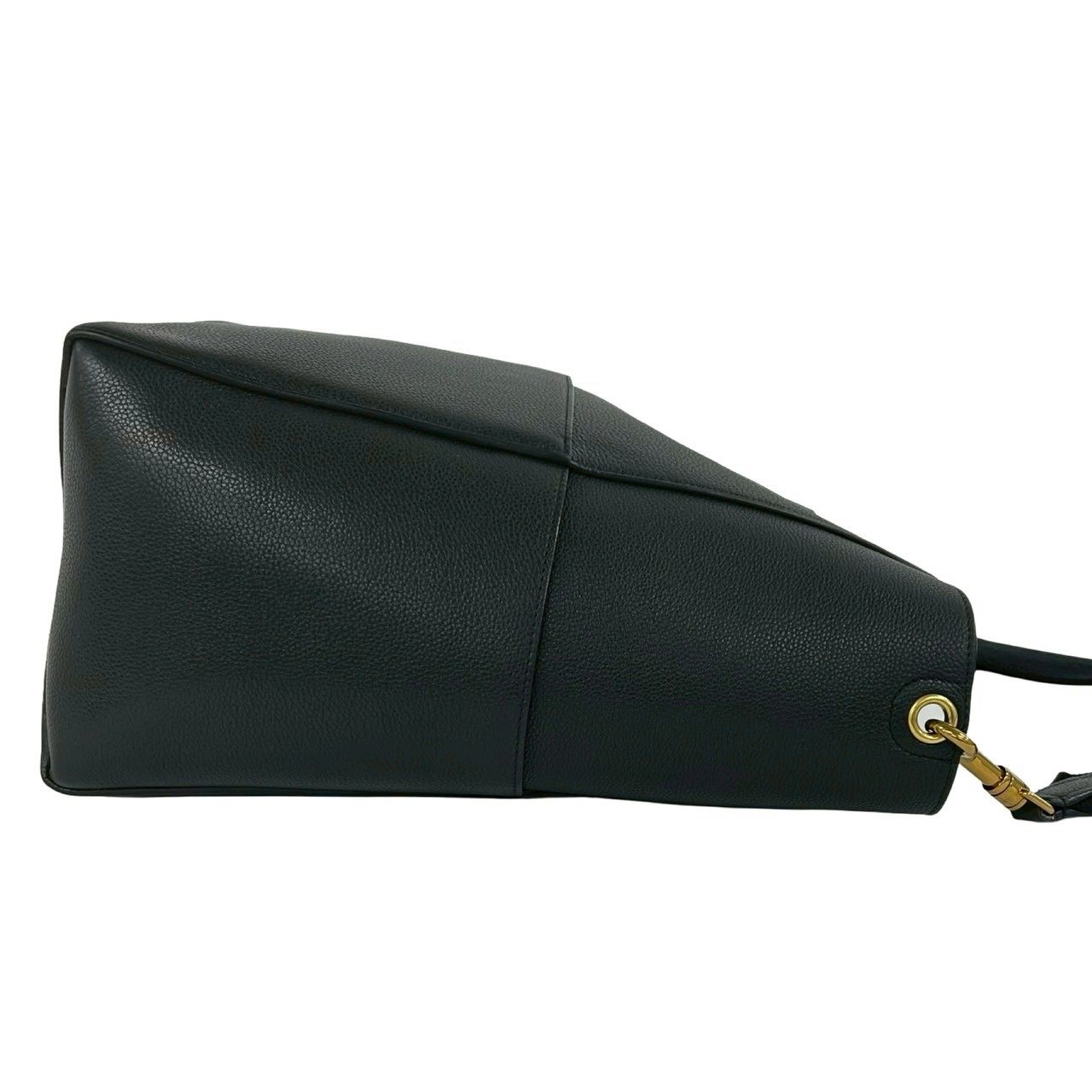 極 美品 CELINE セリーヌ サングルバケット ロゴ レザー 本革 セミ