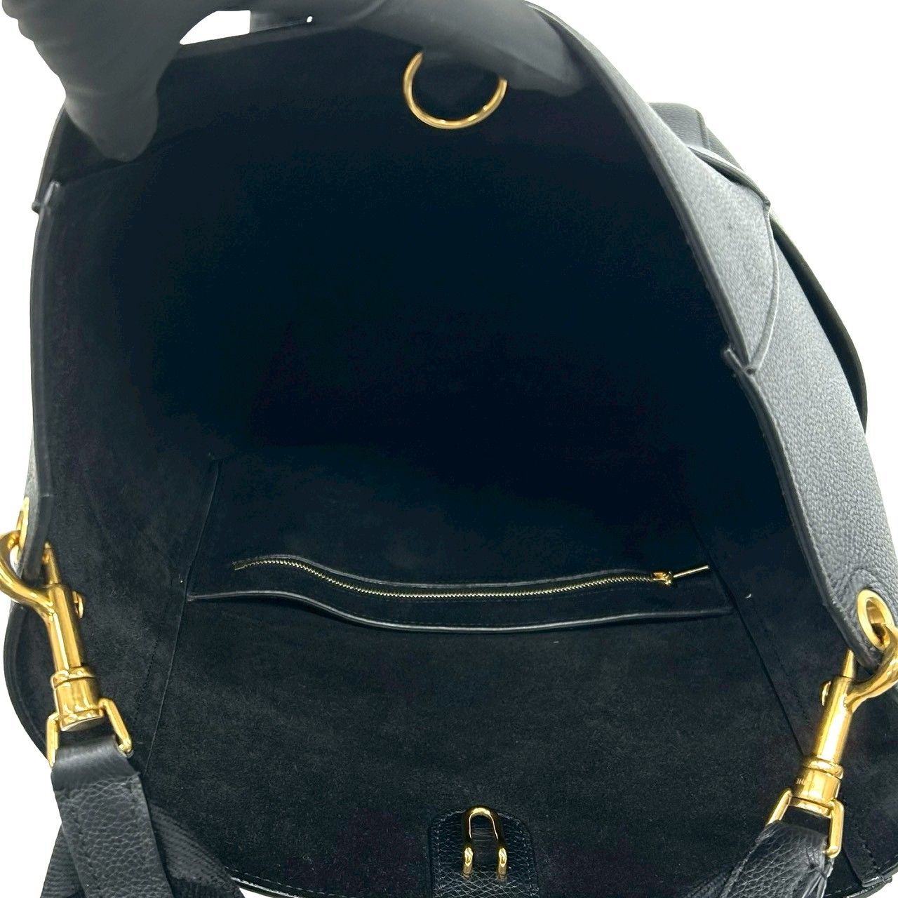 極 美品 CELINE セリーヌ サングルバケット ロゴ レザー 本革 セミ