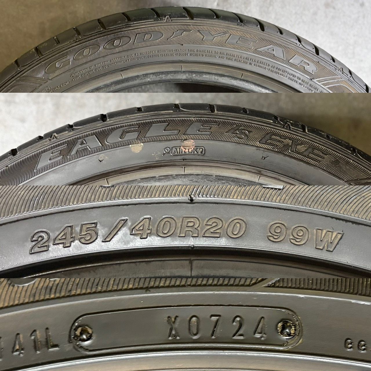2024年製 約8分山 グッドイヤー GOOD YEAR イーグル EAGLE LS EXE 245 