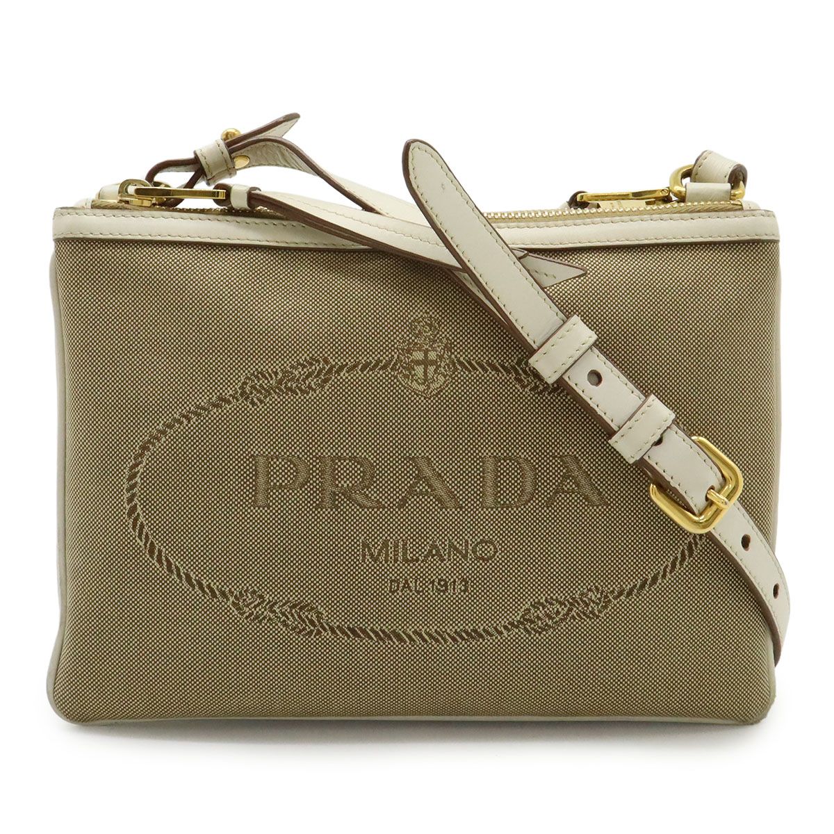 PRADA プラダ ロゴジャガード ショルダーバッグ ポシェット 2WAY
