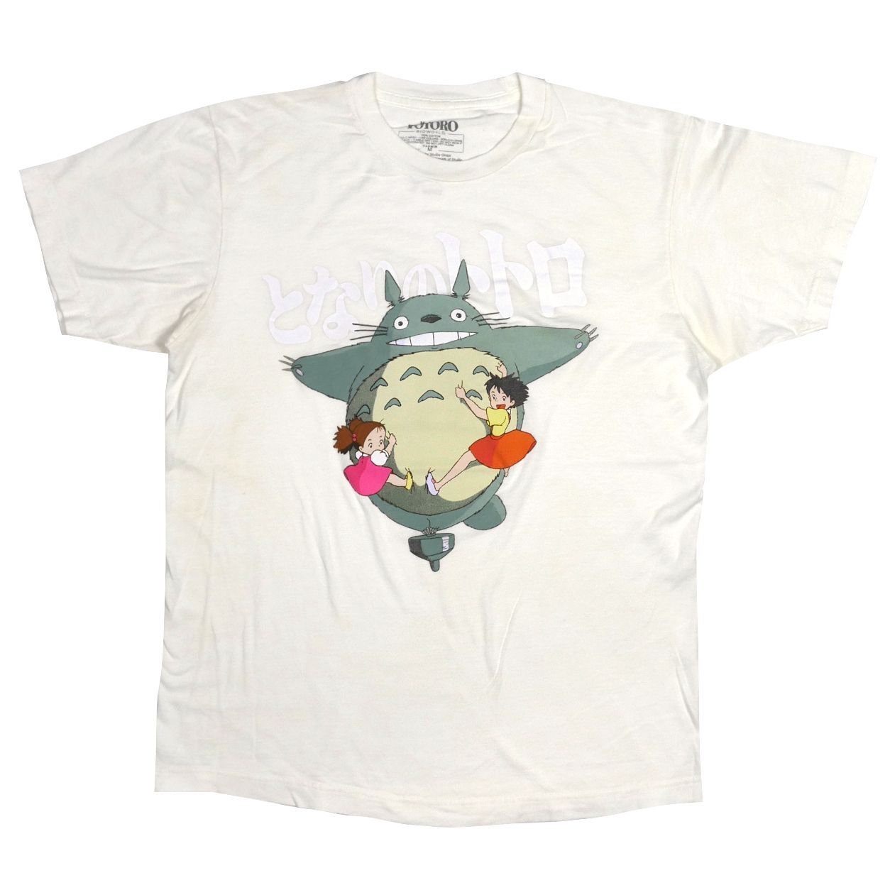 【美品】となりのトトロ 雨の日デザイン コットンTシャツ M M】海外限定 日本未発売 ジブリ アニメ となりのトトロ サツキ メイ T