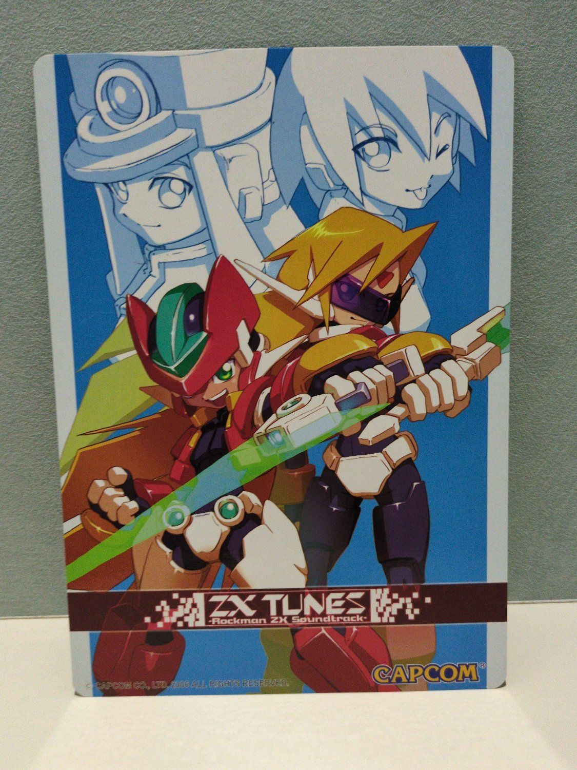ブランド品の小物セット ロックマンゼクス サウンドトラック 非売品特典 イラストカード 下敷き
