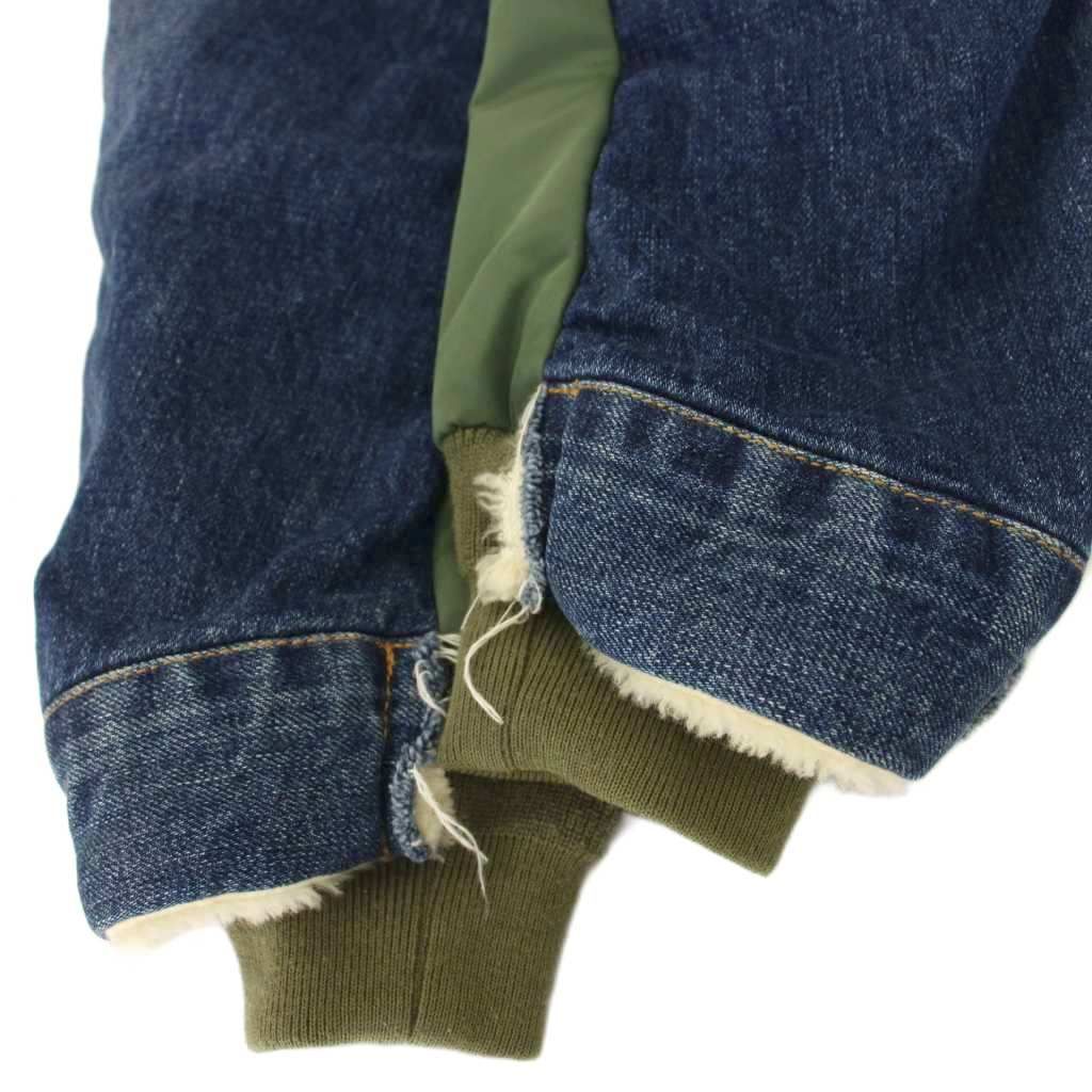 サカイ sacai デニムジャケット 異素材 ボアドッキング MA-1 Gジャン 1