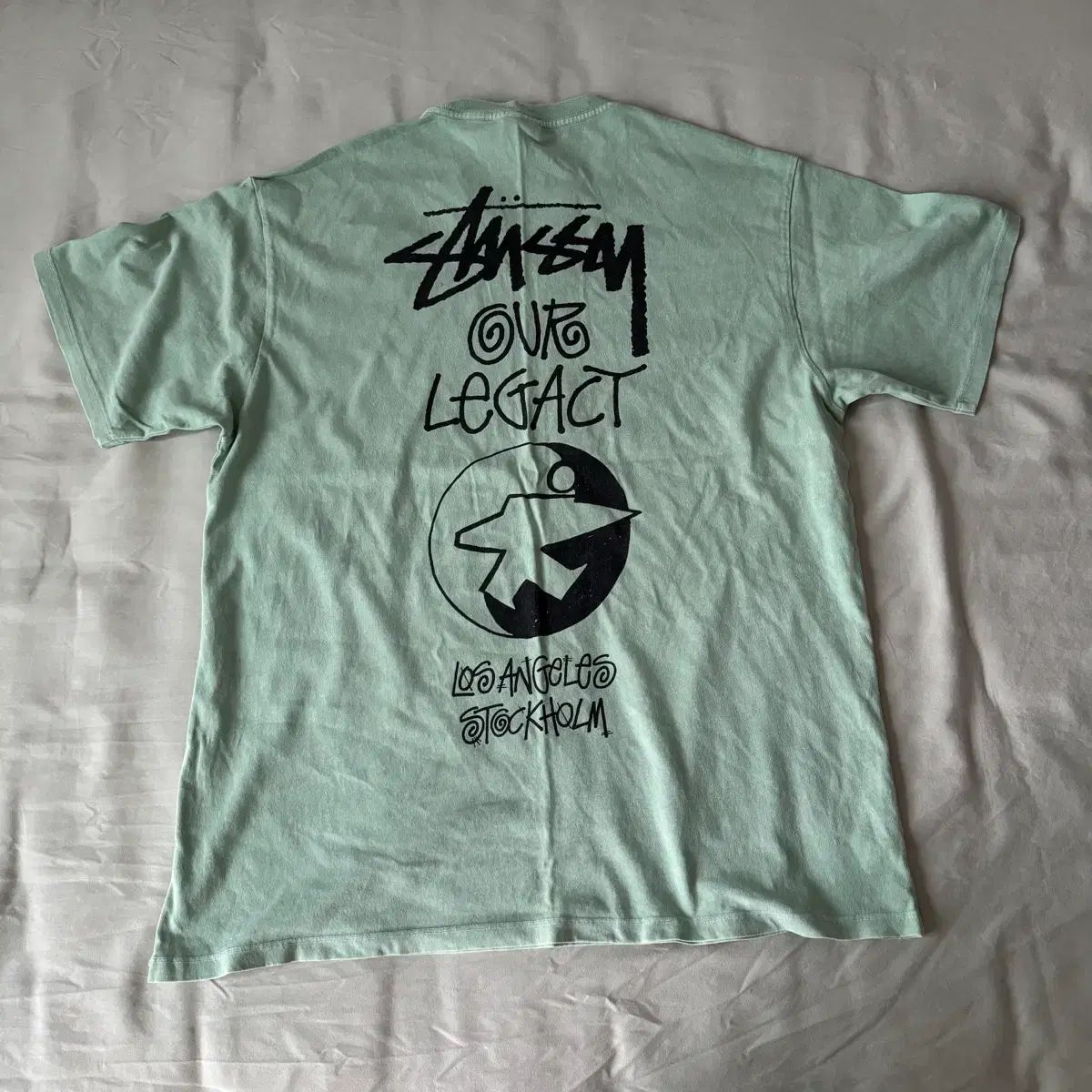 STUSSY x OUR LEGACY / サーフマン ピグメント ダイド Tシャツ ミント / M