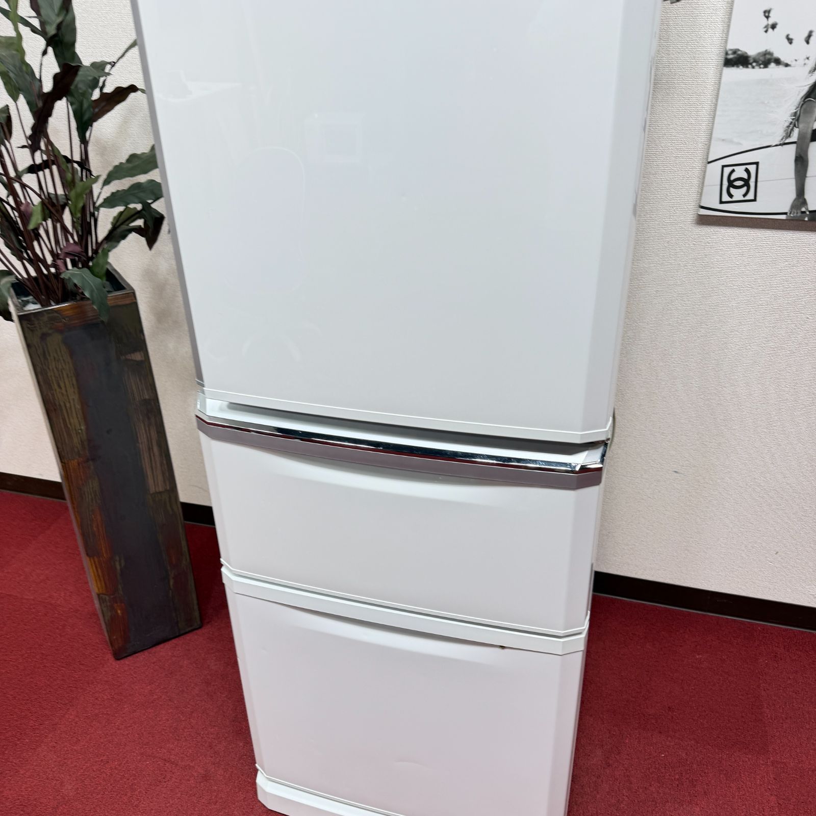 東京23区送料無料 超美品三菱2017年製 335L製氷機有 分解洗浄/除菌済み