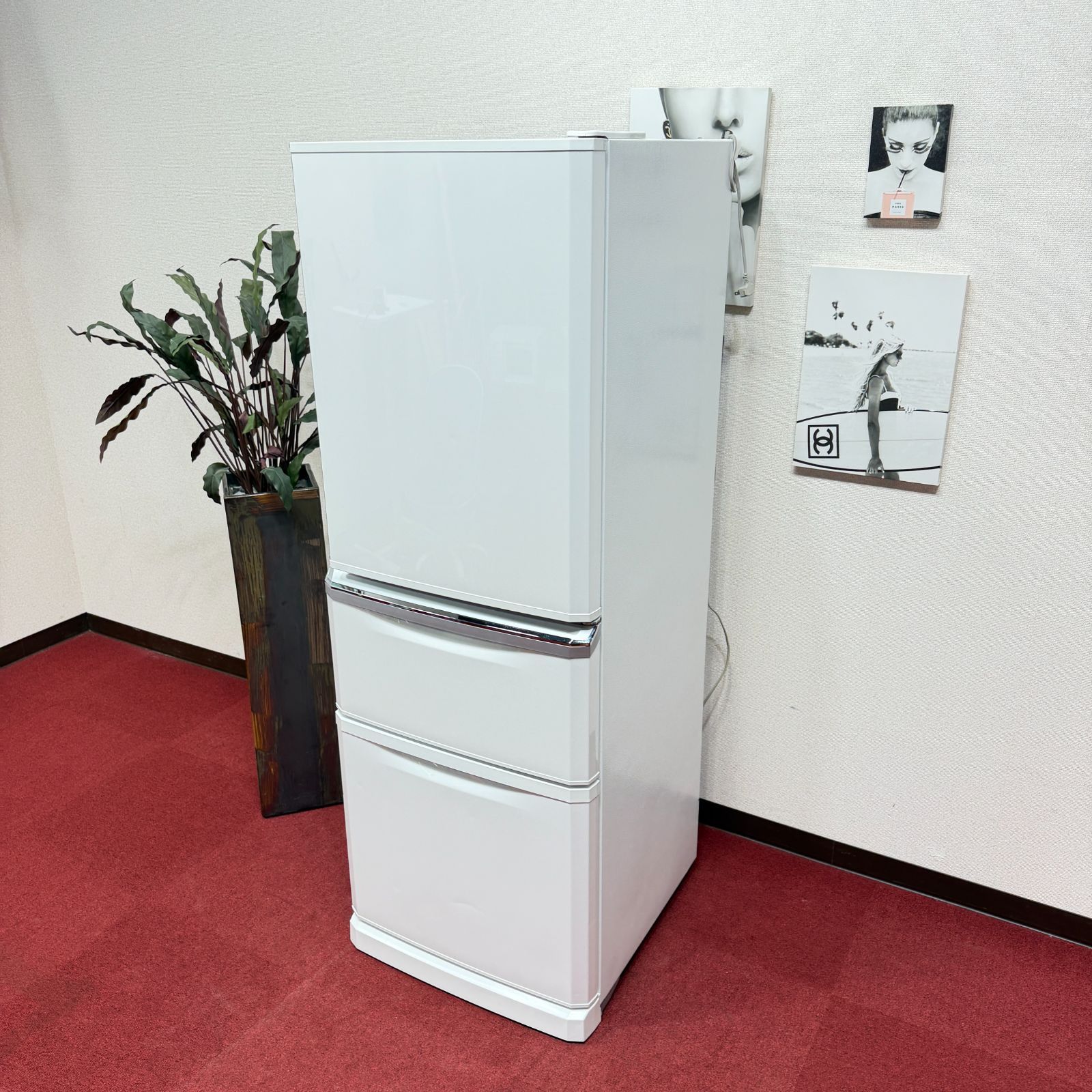 東京23区送料無料 超美品三菱2017年製 335L製氷機有 分解洗浄/除菌済み