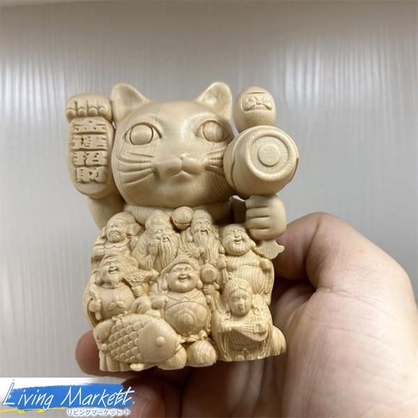 招き猫 風水 七福神 人形 招き猫 置物 七福猫の通販