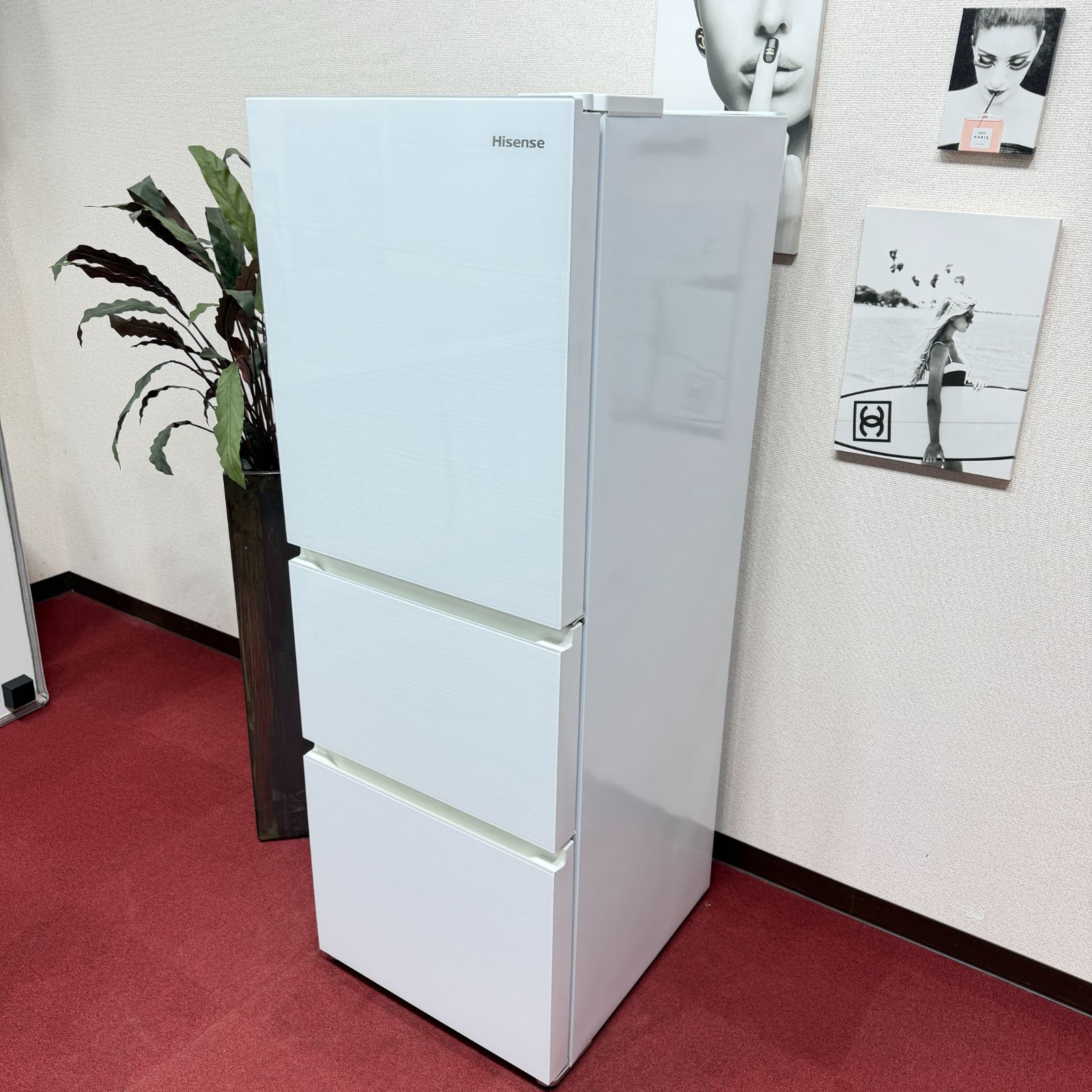 東京23区送料無料 超美品ハイセンス3ドア冷蔵庫283L 2022年製製氷機有