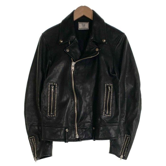 最終値下げ ラグスマックレガー ダウンジャケット レザー 切り返し Rags McGREGOR ラグスマックレガー 16AW DOUBLE RIDERS STUDS LEATHER