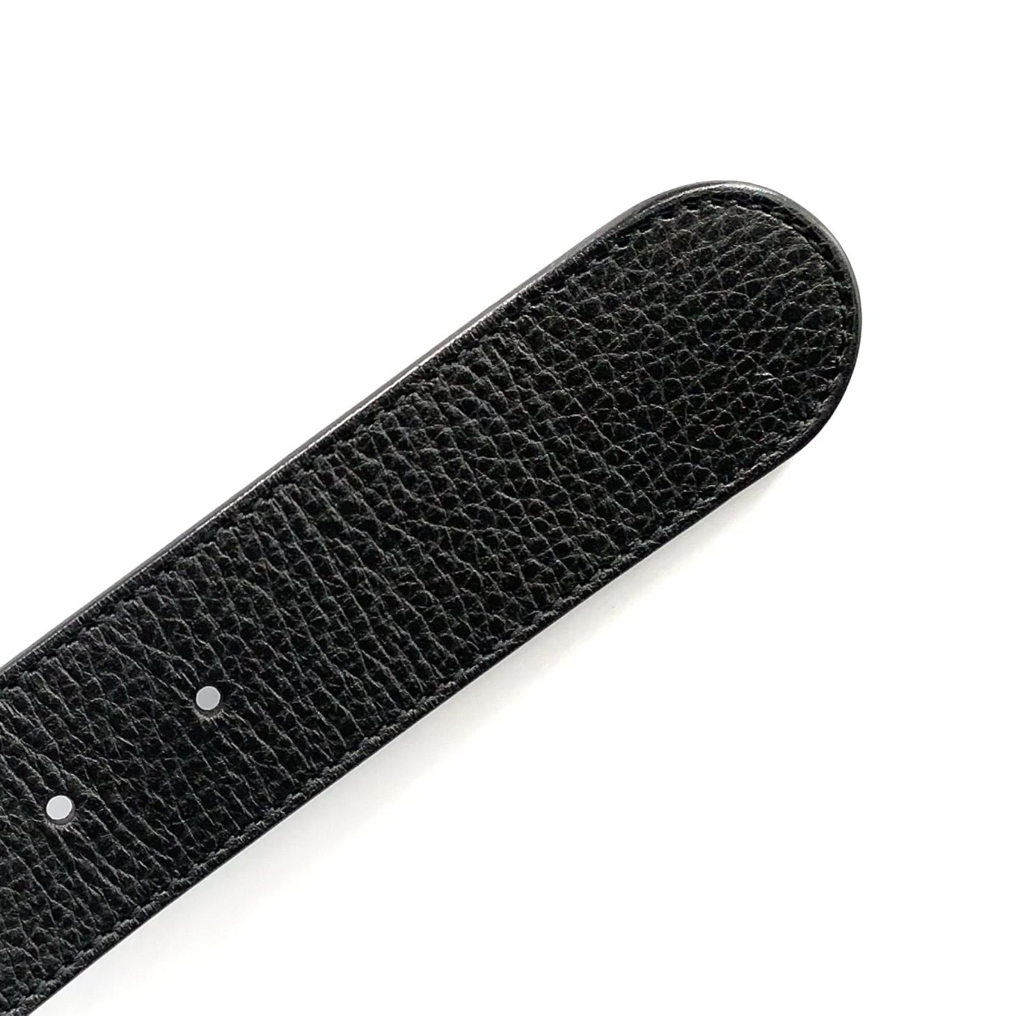 新着】GUCCI インターロッキングG レザー ブラック ベルト ゴールド