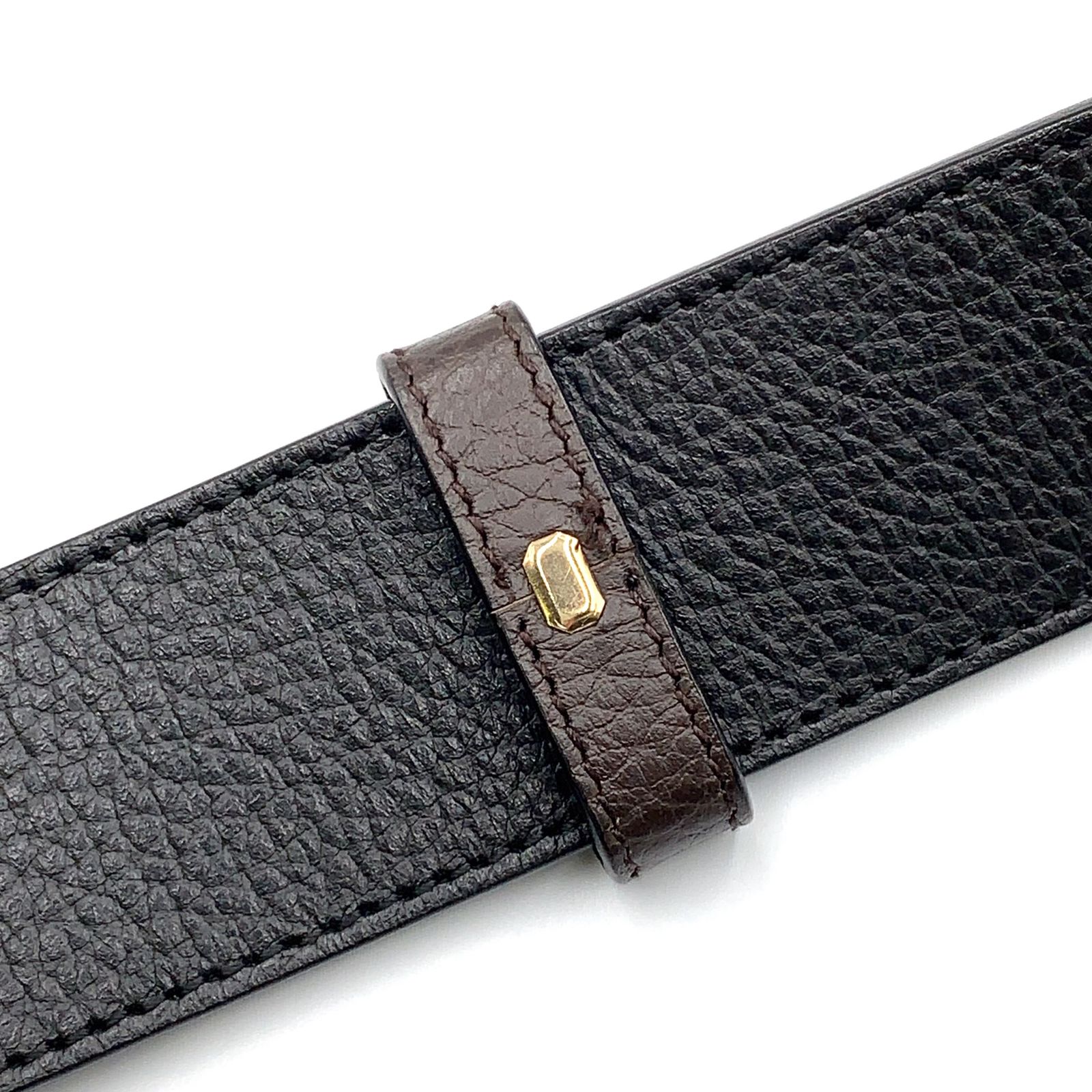 正規品 美品✨グッチ ベルト インターロッキング ゴールド金具レザー ブラック 新着】GUCCI インターロッキングG レザー ブラック ベルト ゴールド