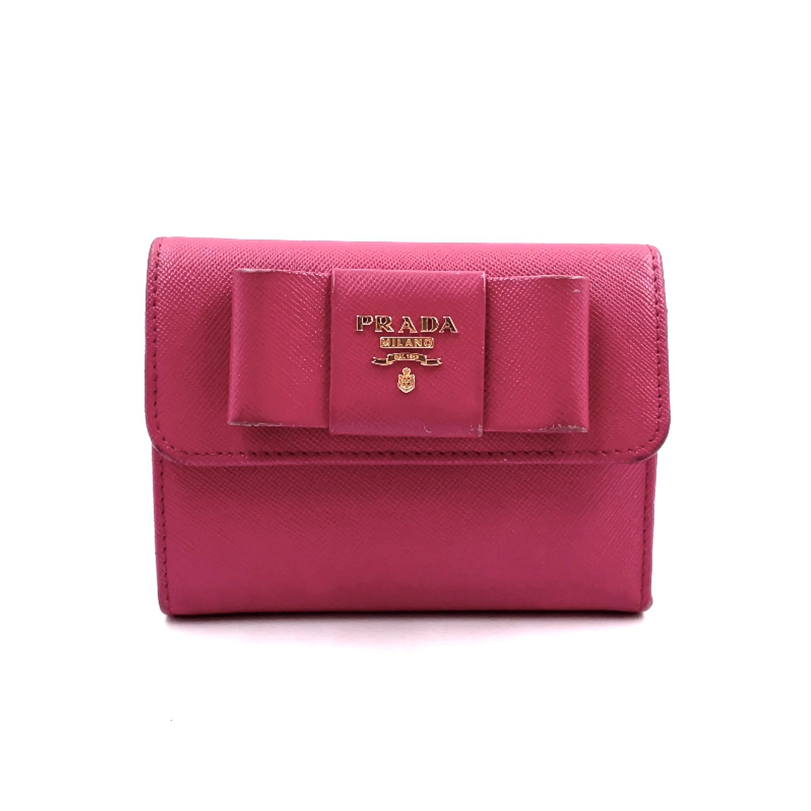 新着】PRADA サフィアーノ フィオッコ サフィアーノレザー ピンク 三