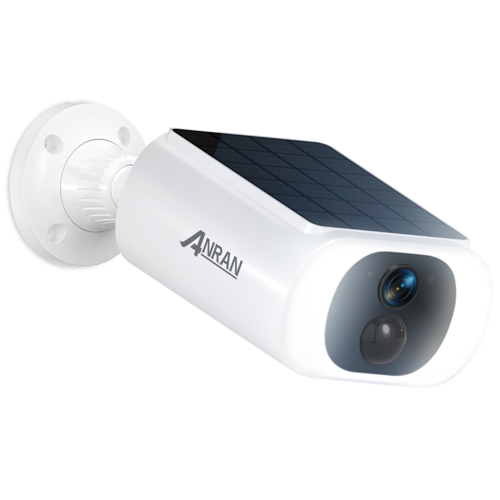 【AI人体検知機能付き・高速率充電式・取付簡単】ANRAN 防犯カメラ 屋外 ソーラー 300万画素 監視カメラ 屋外 ソーラー 工事不要 ソーラーパネル一体型電池式防犯カメラ LEDライト付き 夜間カラー撮影 ワイヤレス屋外監視カメラ 完全 452640ee
