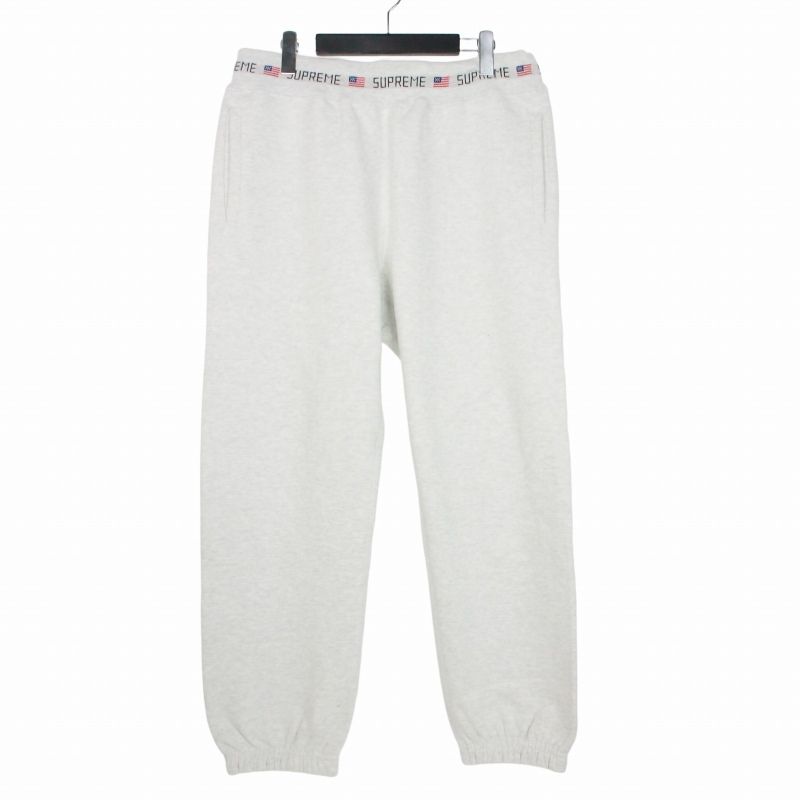 パンツ シュプリーム デカロゴ RIB スウェットパンツ サイズL グレー