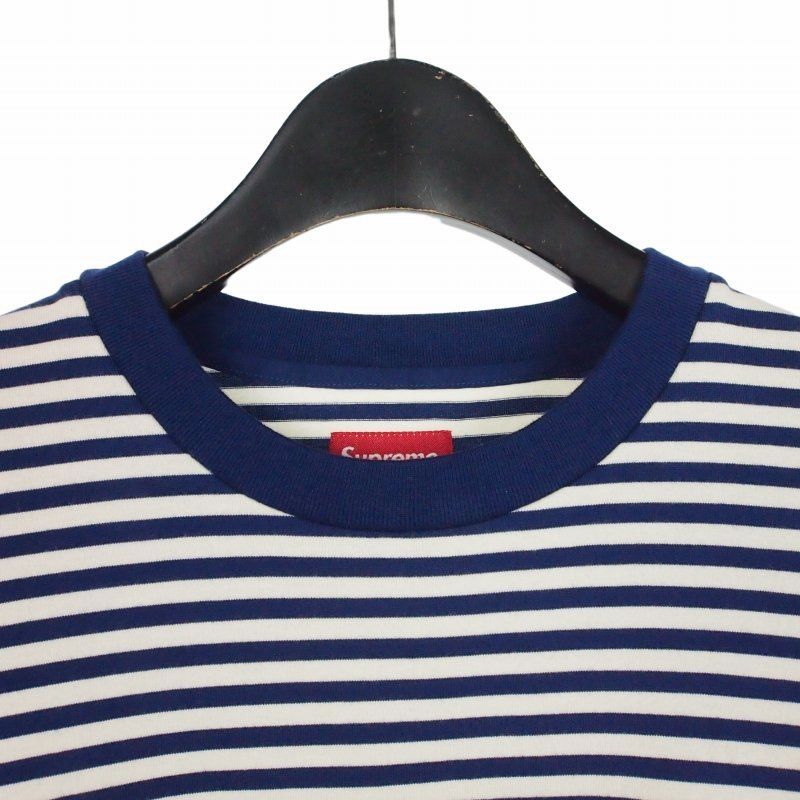 シュプリーム SUPREME 15AW Striped Logo L/S Top ストライプ ロゴ