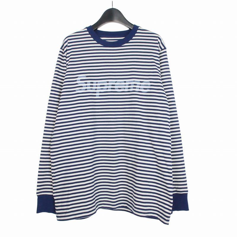 Supreme 15AW ストライプ 長袖カットソー Sサイズ シュプリーム SUPREME 15AW Striped Logo L/S Top ストライプ ロゴ