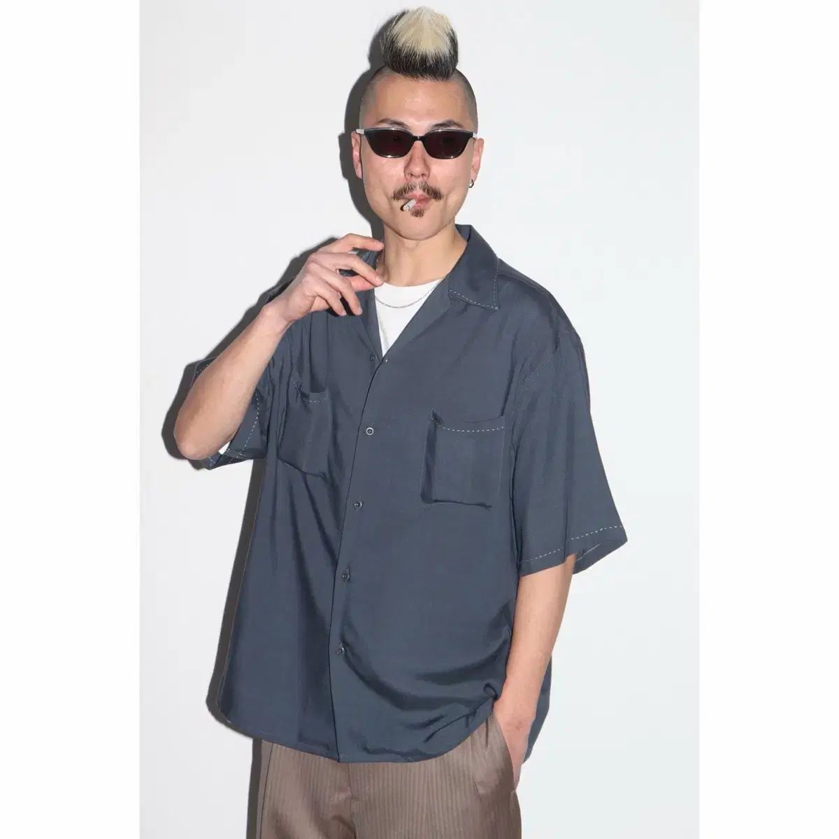 WACKO MARIA ワコマリア 50s スティッチ テンセル オープンカラー 半袖シャツ