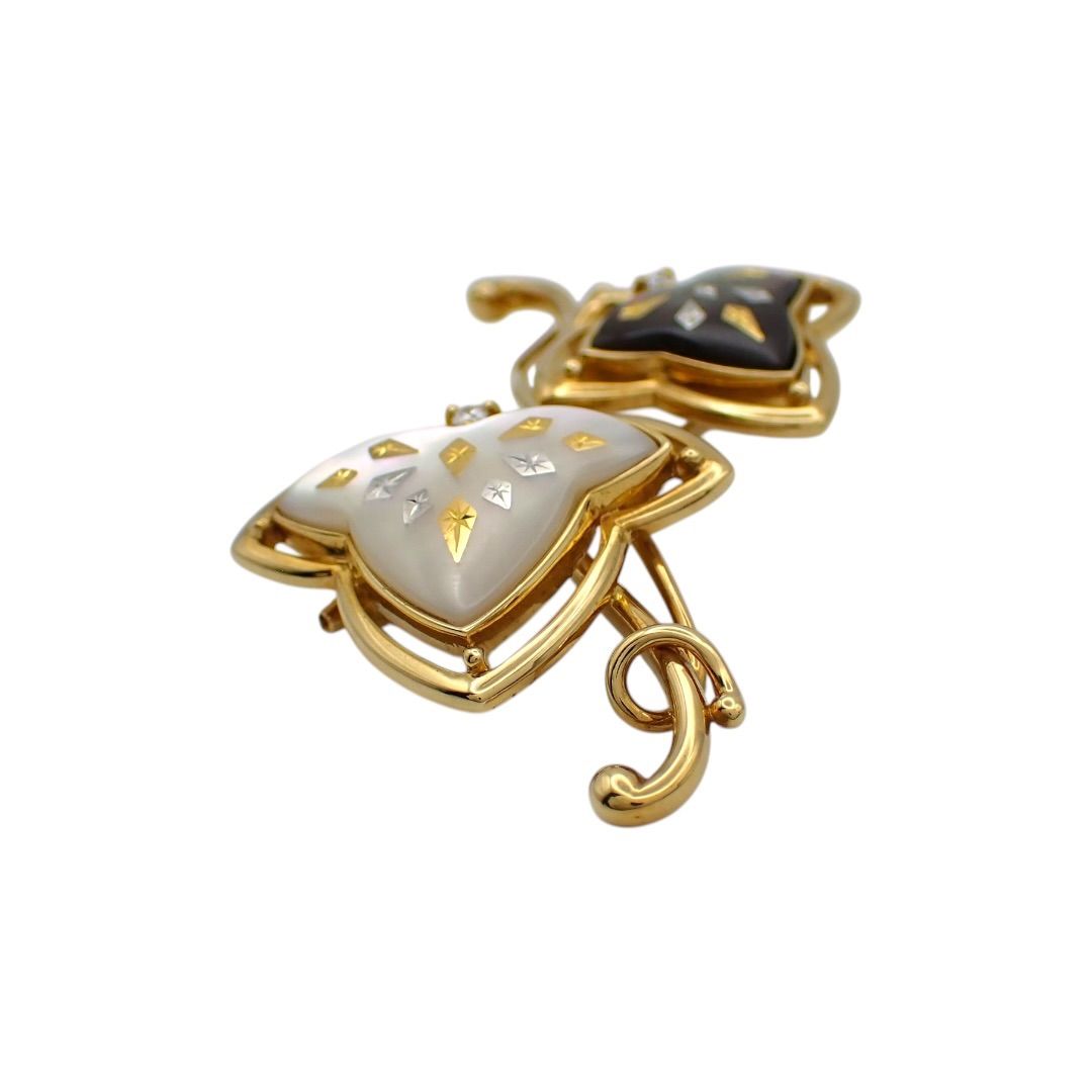 ミキモト ピクウェ シェル ダイヤ 0.03ct ブローチ K18 5176 - メルカリ