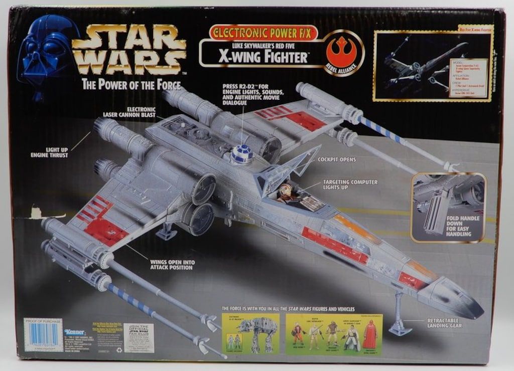 KENNER ELECTRONIC POWER F/X X-WING FIGHTER / LUKE SKYWALKERS RED