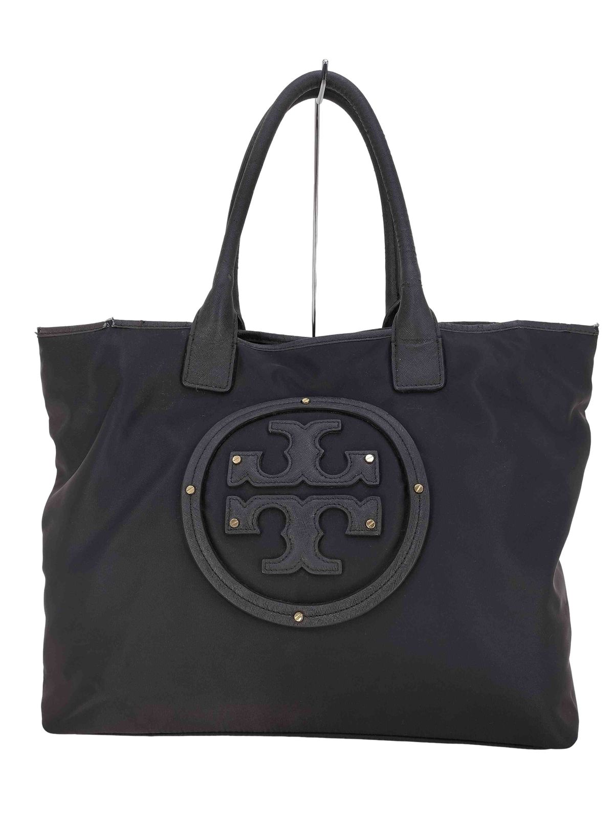 トリーバーチ TORY BURCH ロゴ ナイロン レザーハンドル トートバッグ 