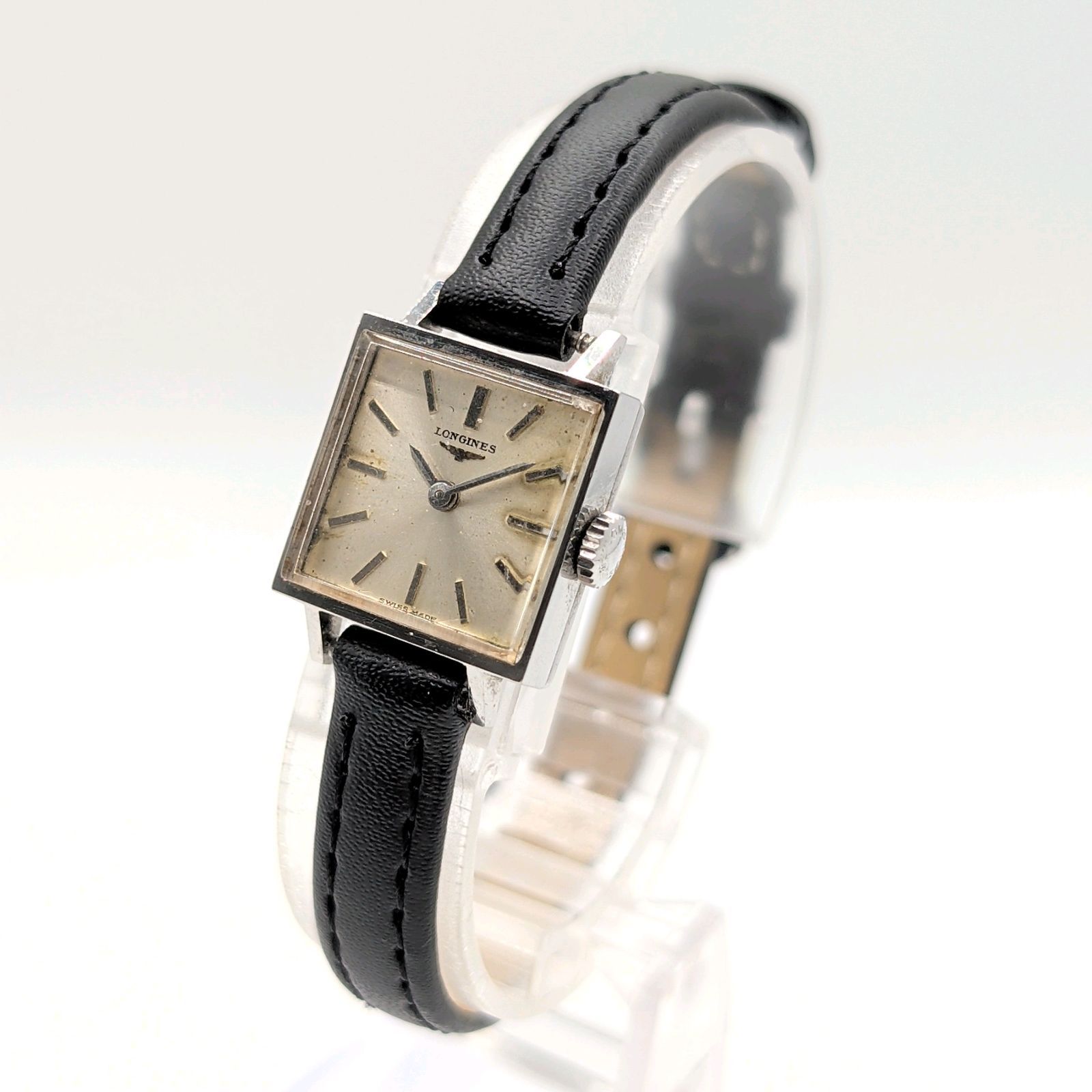 稼働品 LONGINESロンジン 腕時計 レディース ヴィンテージ 手巻 y2k Longines Watch Hand-Winding Ladies Square Silver Y2K 00S Vintage