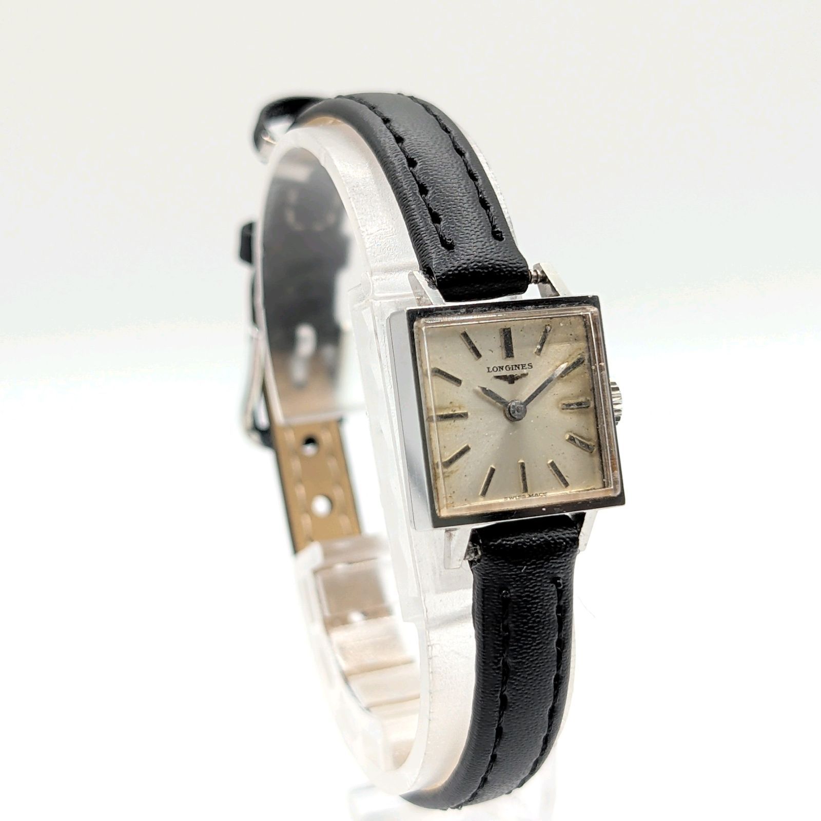 Longines Watch Hand-Winding Ladies Square Silver Y2K 00S Vintage