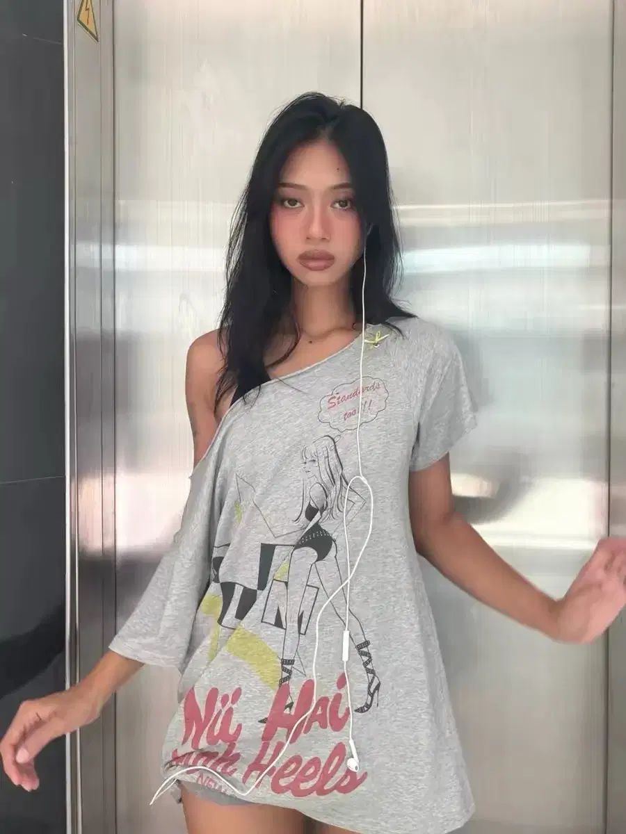 ニーハイ DUBS TEE グレー