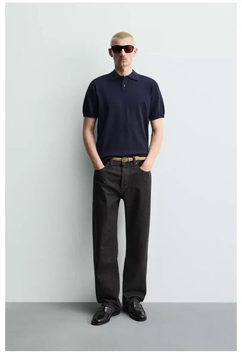 ZARA origins レギュラーフィット ニット ポロ シャツ