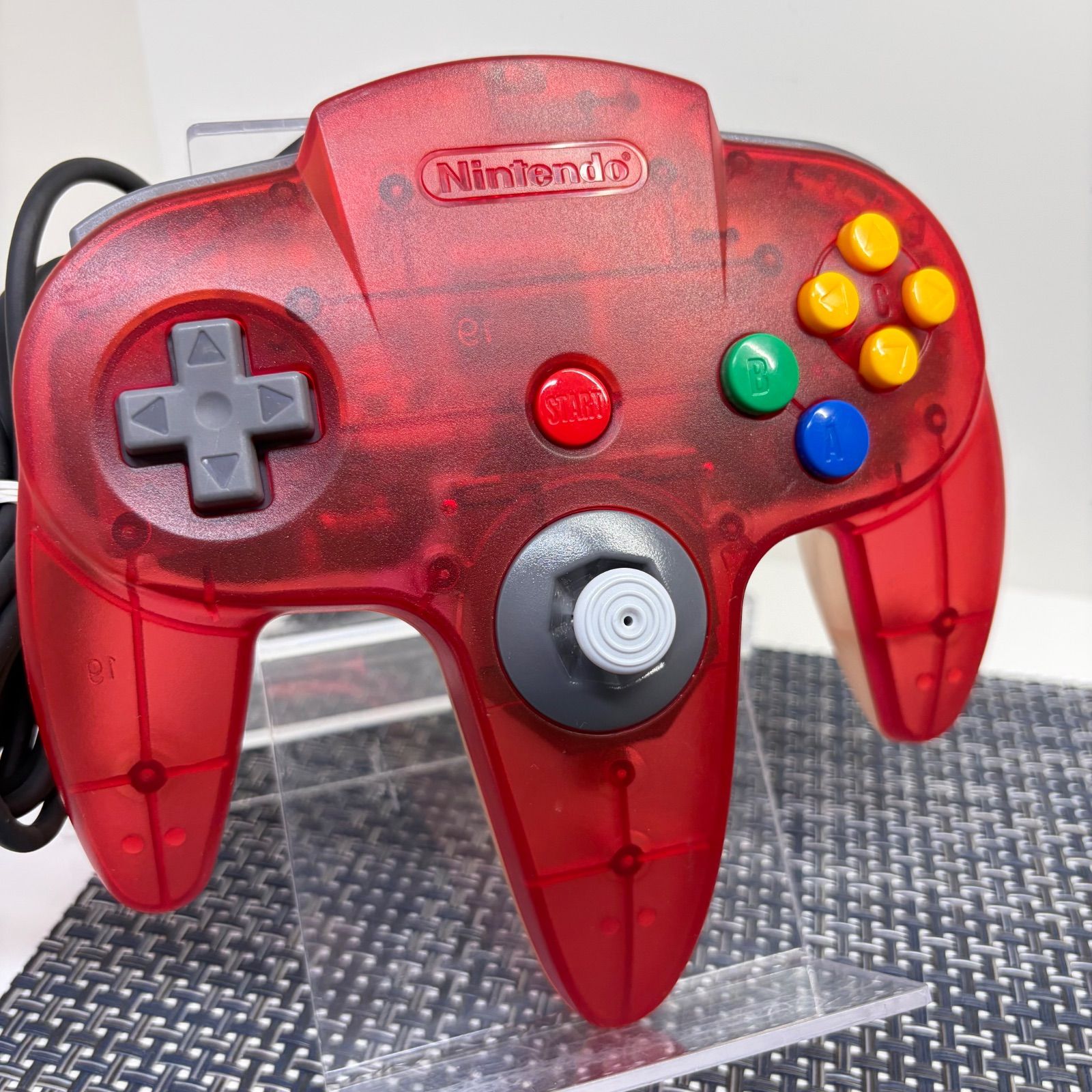 5個セット【フルメンテナンス】ニンテンドー64 コントローラー クリアレッド d