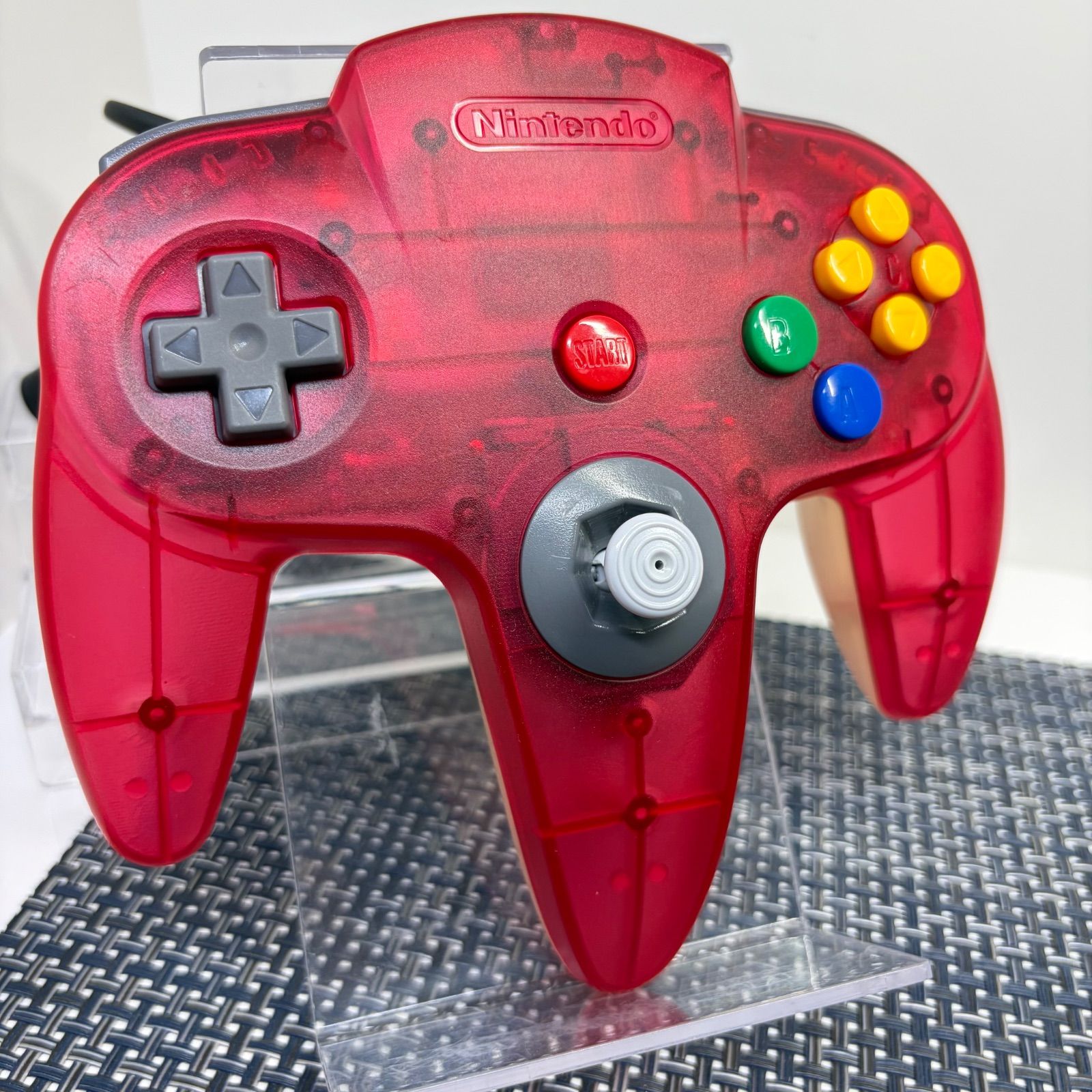 フルメンテナンス】ニンテンドー64 コントローラー クリアレッド e