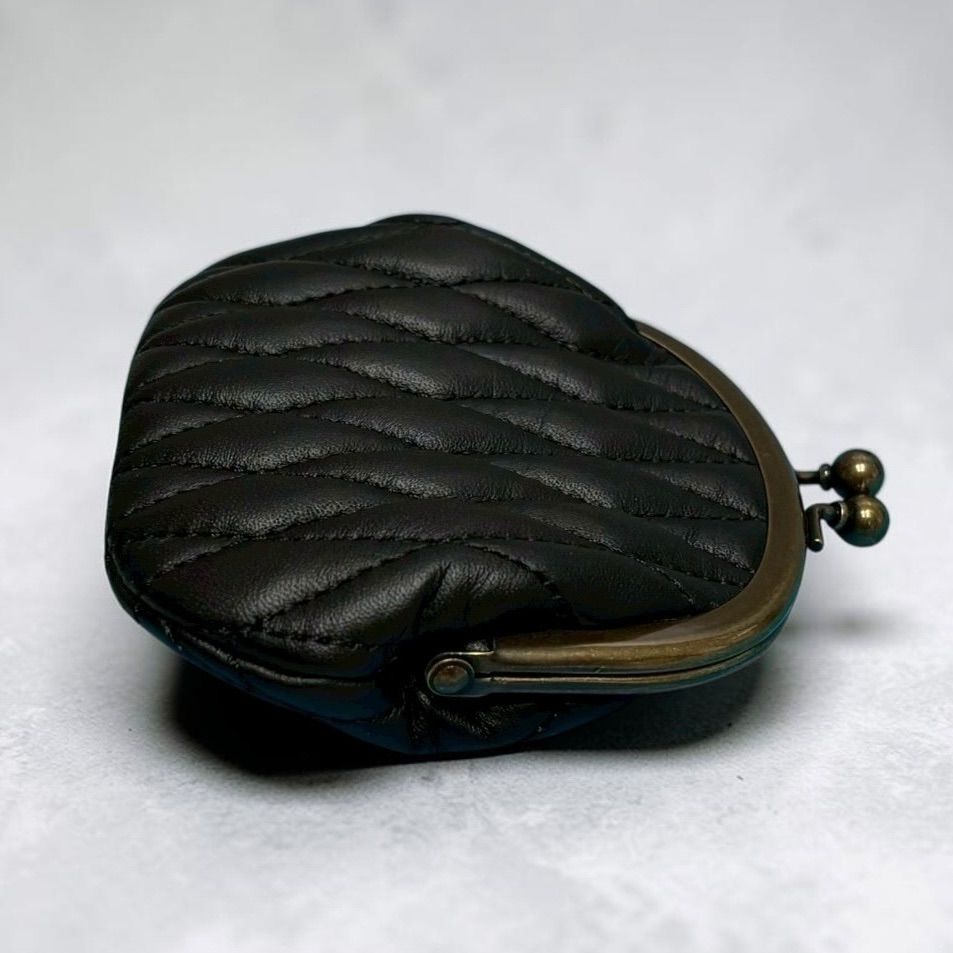 未使用 BACK DROP LEATHERS バックドロップレザー がま口財布 コイン
