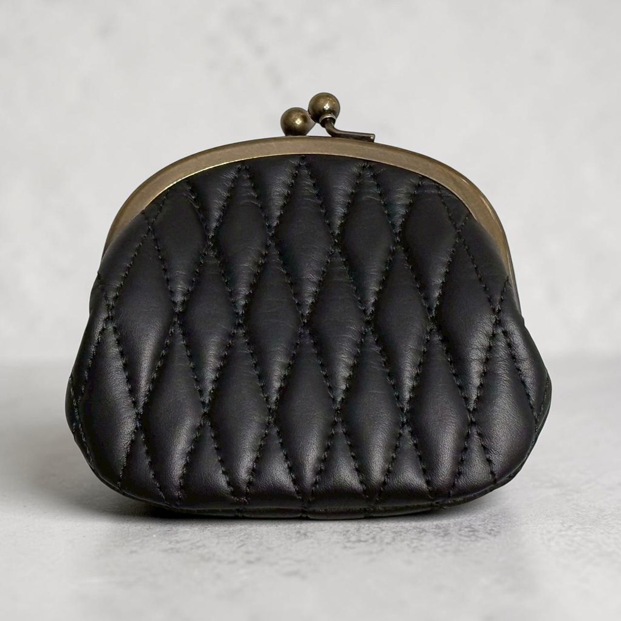 未使用 BACK DROP LEATHERS バックドロップレザー がま口財布 コイン