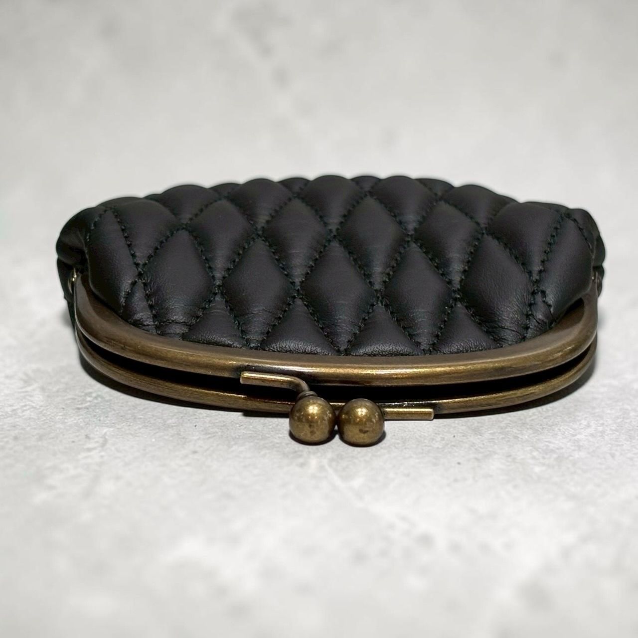 未使用 BACK DROP LEATHERS バックドロップレザー がま口財布 コイン