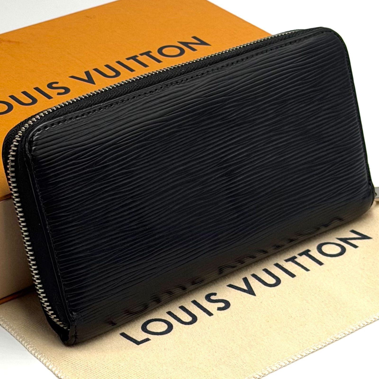 ルイヴィトン✨エピ ラウンドファスナー ジッピーウォレット ノワール 黒 ルイヴィトン LOUIS VUITTON エピ ジッピーウォレット ノワール 長財布