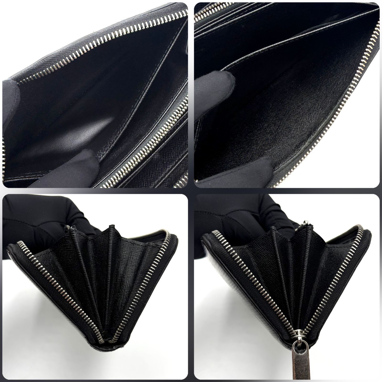 LOUIS VUITTON M60072 ジッピーウォレット エピ 長財布 黒 ルイヴィトン LOUIS VUITTON エピ ジッピーウォレット ノワール 長財布