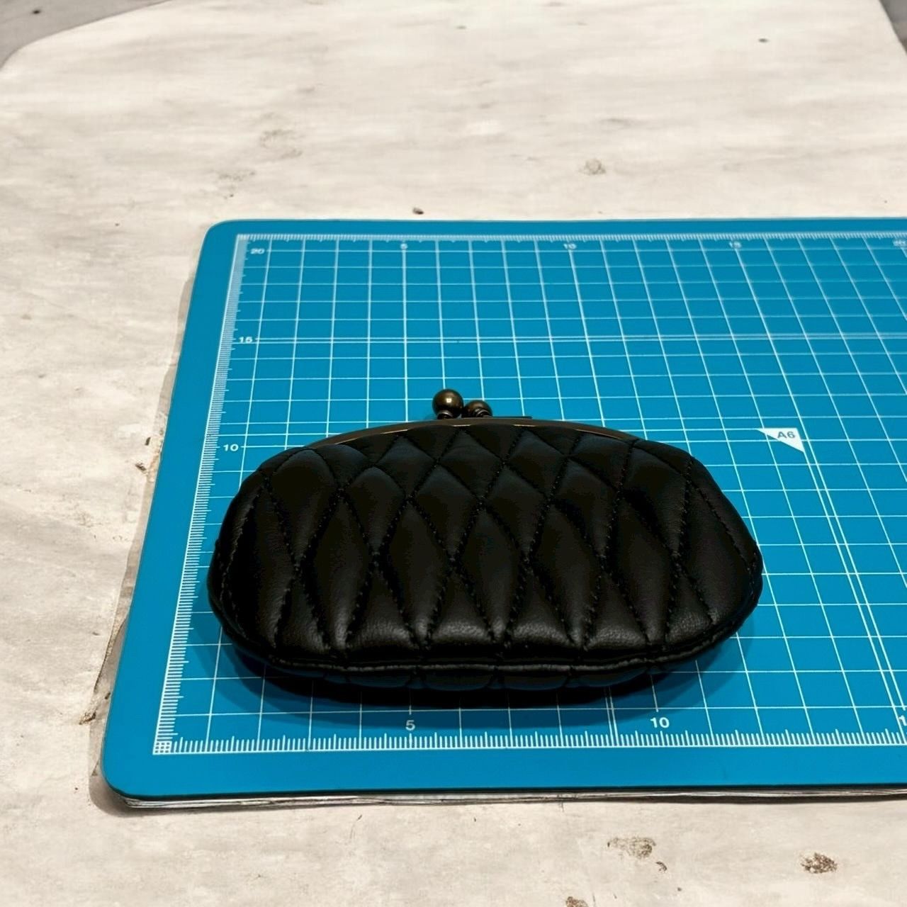 未使用 BACK DROP LEATHERS バックドロップレザー がま口財布 コイン