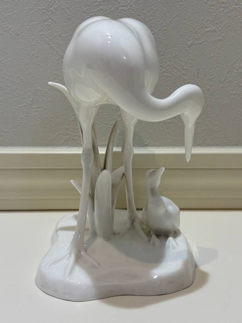 Noritake ノリタケ Bone Chine ボーンチャイナ フラミンゴ ひな鳥 陶器