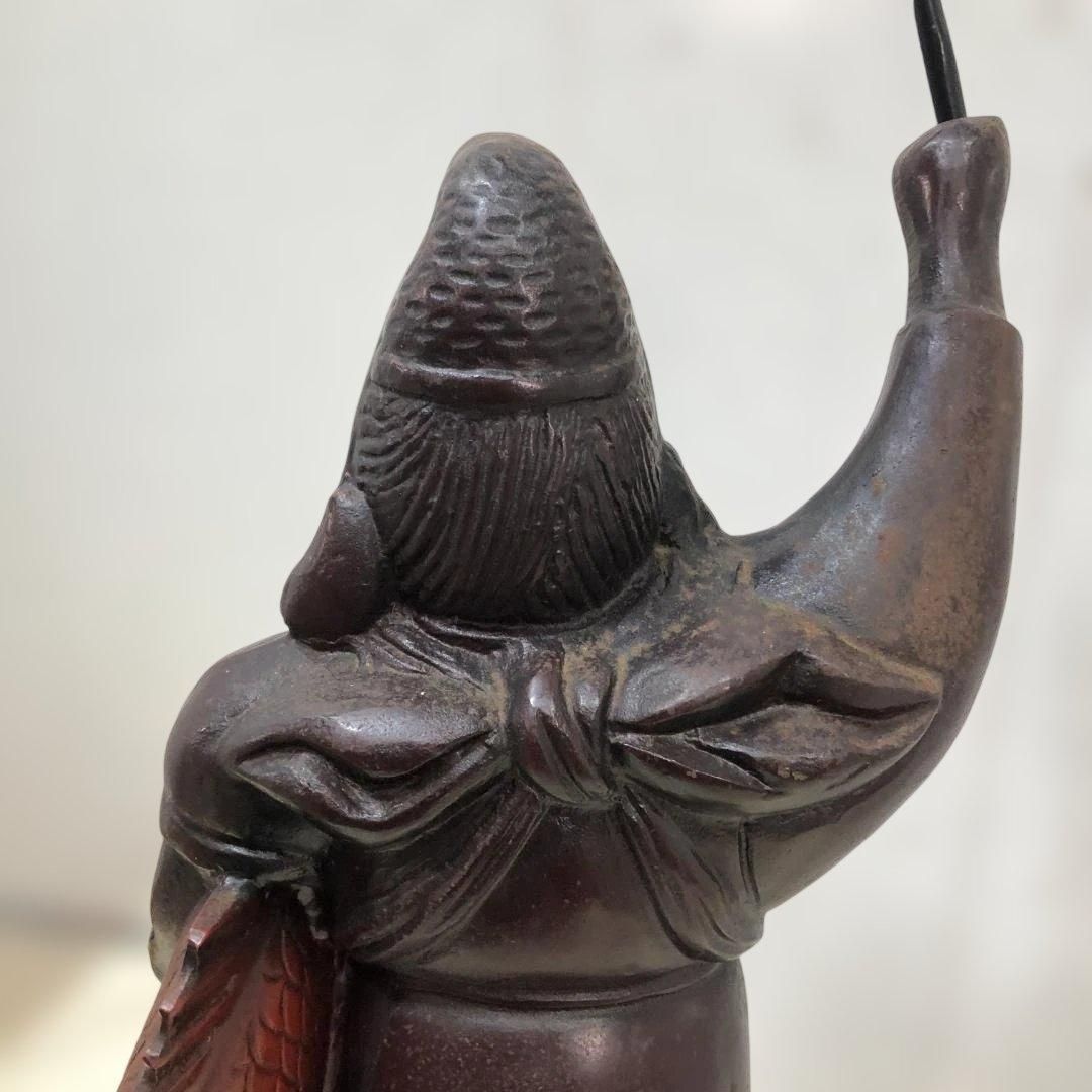 恵比寿像 鯛 七福神 縁起物 大型置物 鉄製 恵比寿様 釣り竿 和風