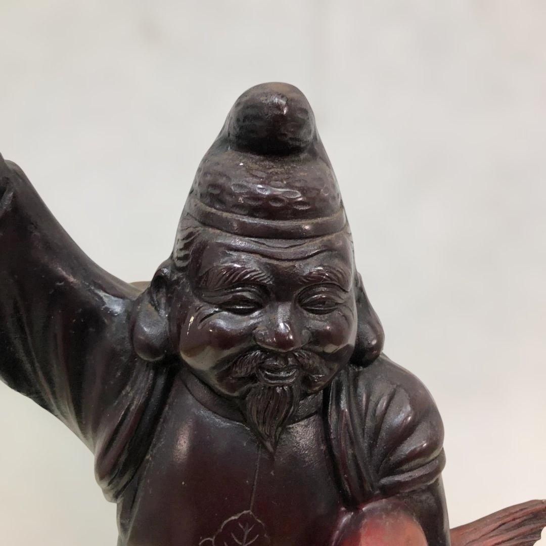 恵比寿像 鯛 七福神 縁起物 大型置物 鉄製 恵比寿様 釣り竿 和風