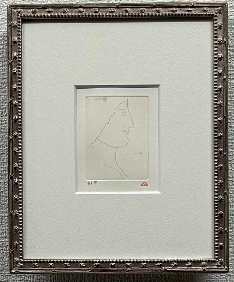 額付】【真作】有元利夫『雲の誕生』よりNO.4 銅版画 2002年作