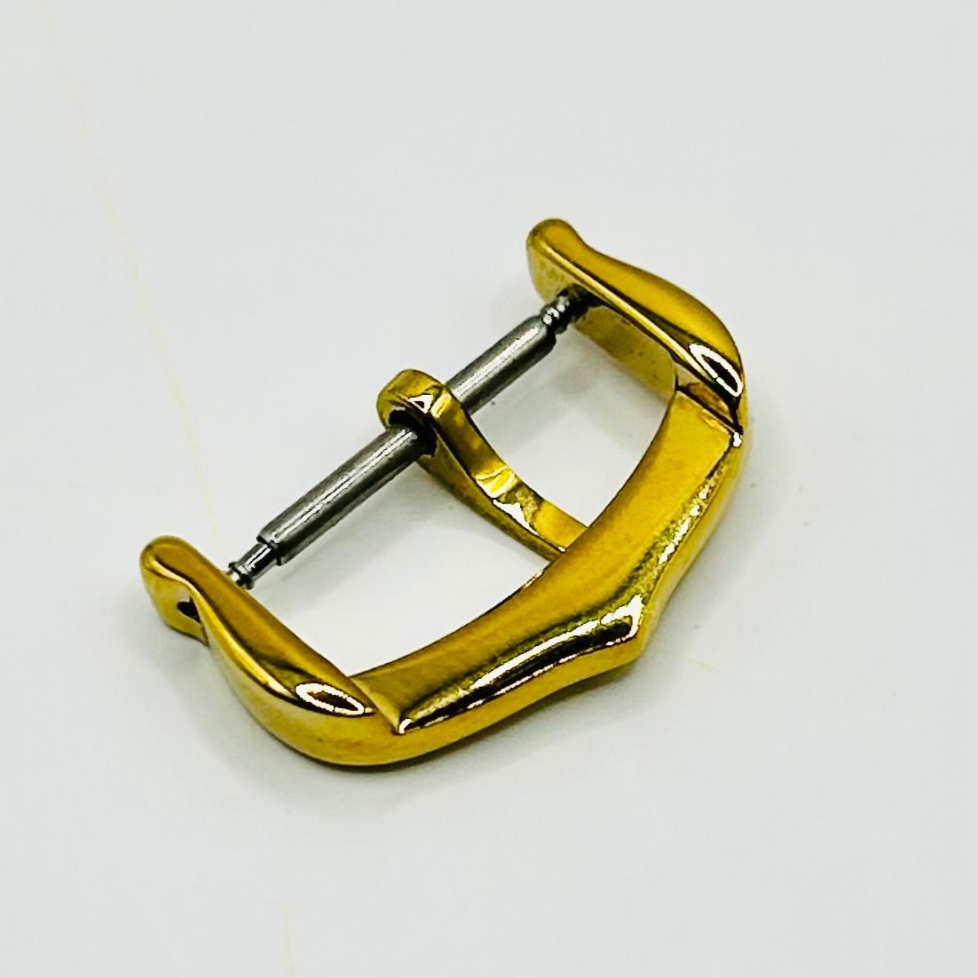 新品 尾錠 16mm ゴールド色 腕時計ベルト用 社外品 バックル