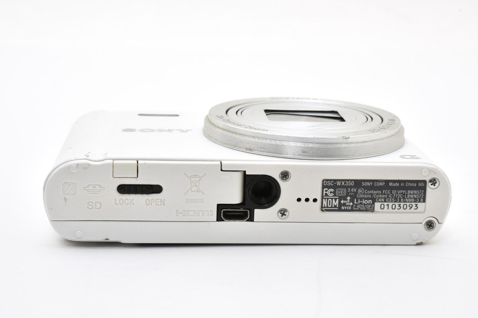 ジャンク》 SONY ソニー Cyber-shot DSC-WX350 ホワイト コンパクト