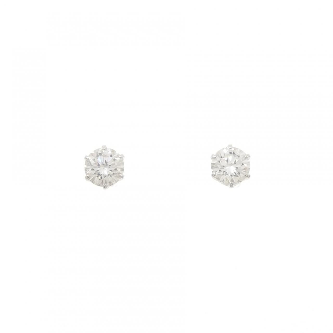 PT900 ソリティア ダイヤモンド ピアス 0.620CT - メルカリ