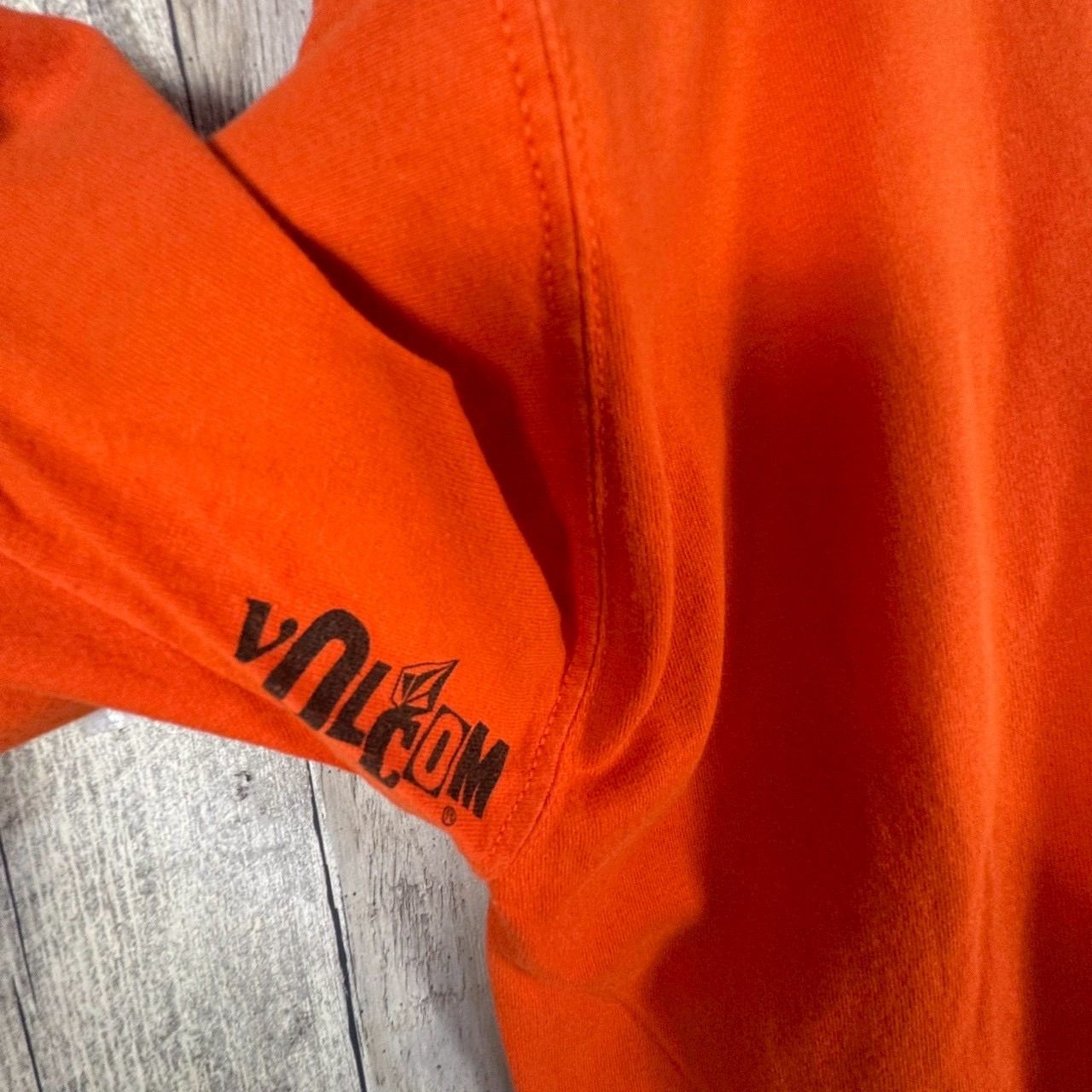 OLD VOLCOM ボルコム オレンジ リフレクター プリント 両面プリント