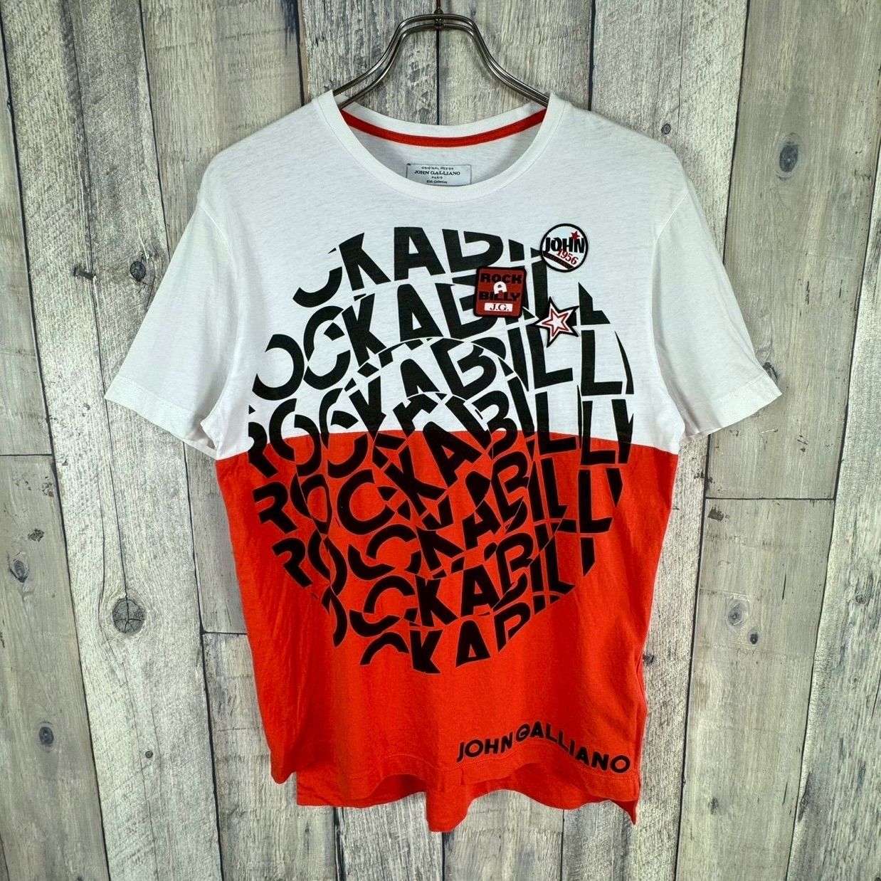 JOHN GALLIANO PARIS ジョンガリアーノ ワッペン 半袖 Tシャツ TEE