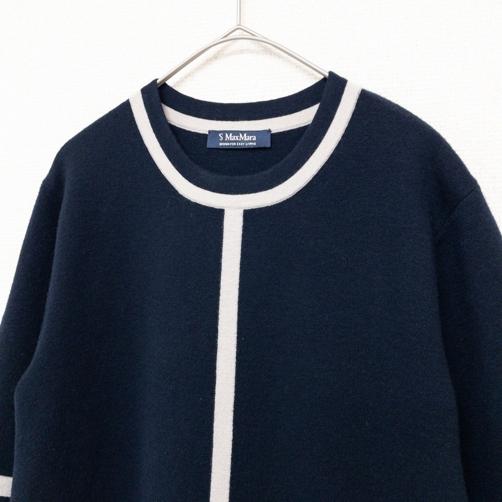 S MaxMara エスマックスマーラ ニットワンピース バイカラー ライン