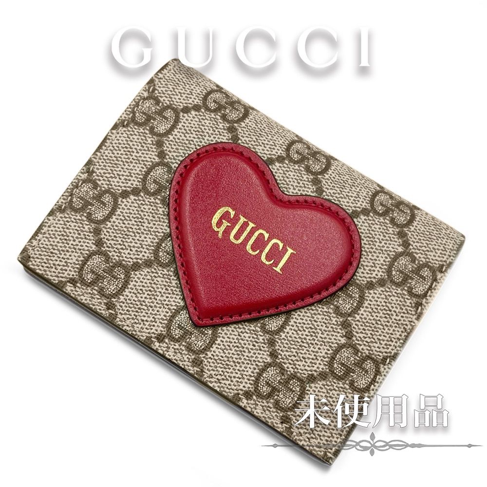GUCCI 二つ折り財布 ハートモチーフ GGスプリーム グッチ 二つ折り財布 ハート GUCCIグッチ『GGスプリーム 新 0 GUCCI