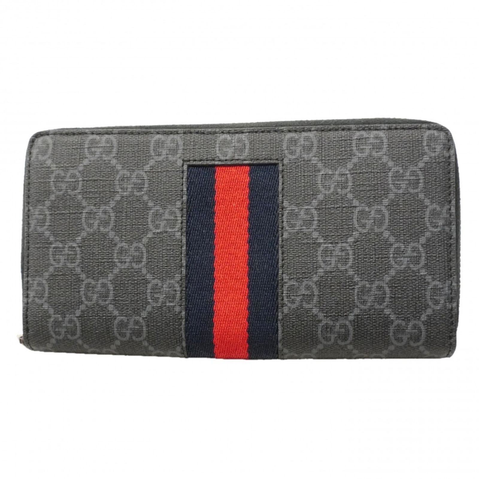グッチ(Gucci) グッチ 長財布 GGスプリーム 408831 グレー メンズ