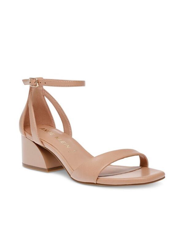 アンクライン レディース シューズ サンダル アンクル ヒール Anne Klein Womens Mia Ankle Strap Block Heel Dress Sandals Nude Smoo